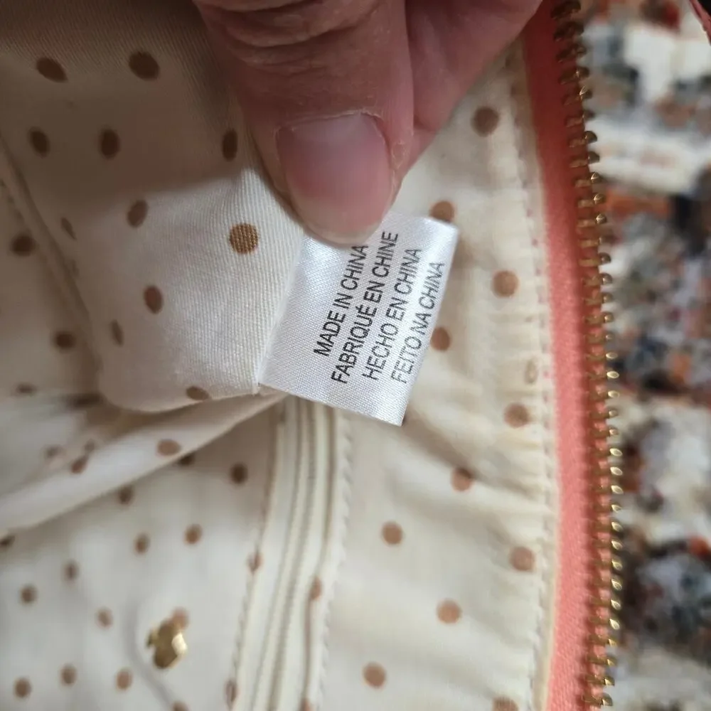 Kate Spade New York Mikas Pond Janelle Crossbody Bag Coral Gold Travel Small